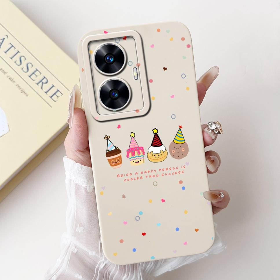 For Realme C55 6.72" Case New Cute Cartoon Print Soft Silicone Shockproof Cover For Oppo Realme C55 RMX3710 Bumper Phone Case