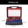 50Piece Metric Standard Thread Checker Gauge Set with Portable Storage Case Color Coded Gauges Aluminum Construction
