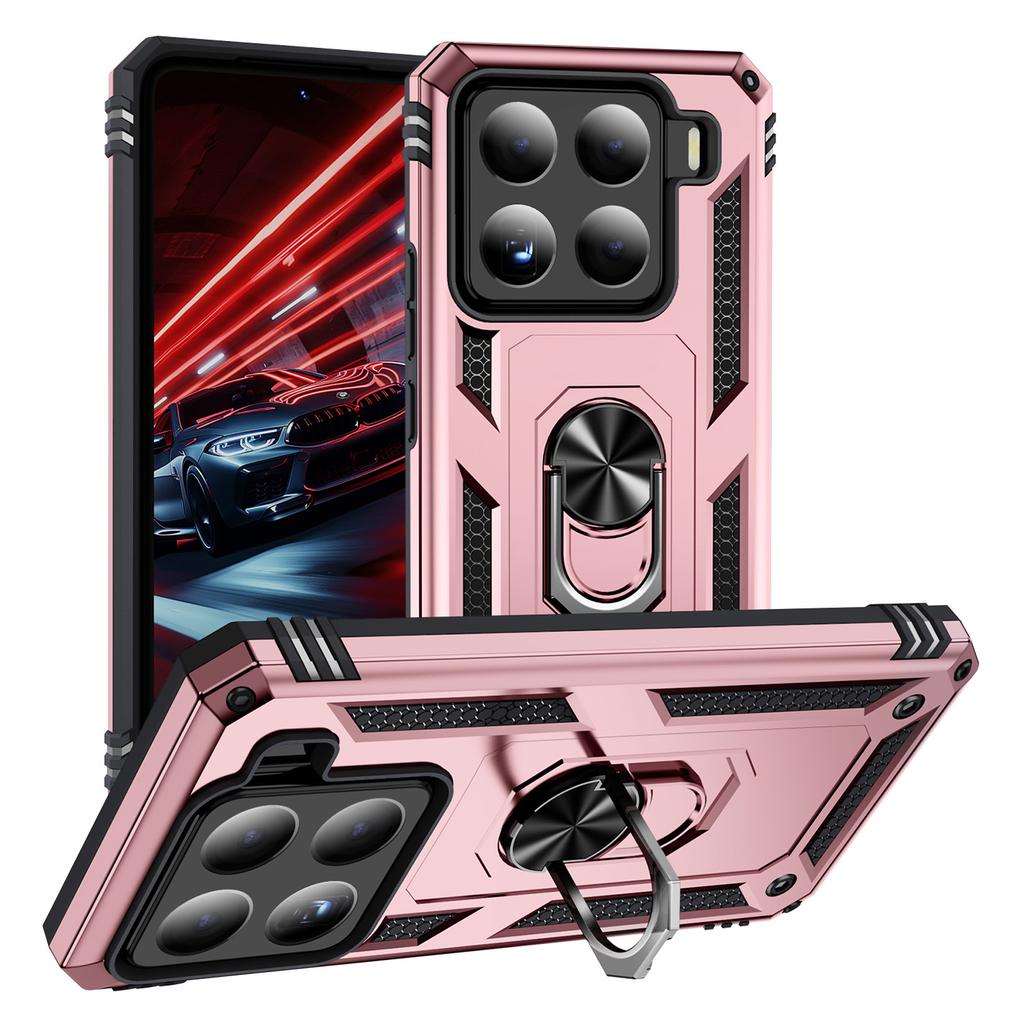 For Xiaomi 15 Pro Case PC+TPU Phone Cover with Rotary Ring Kickstand