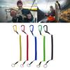 Spring Fishing Lanyard Coiled Tether with Metal Clip 35cm Safety Fishing Lanyard for Pliers Boating Fishing Heavy Duty