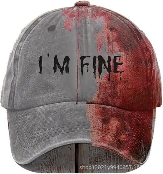 2025 New 3D Print Halloween Baseball Cap, 100% Cotton Sun Hat for Outdoor Sports Men Women