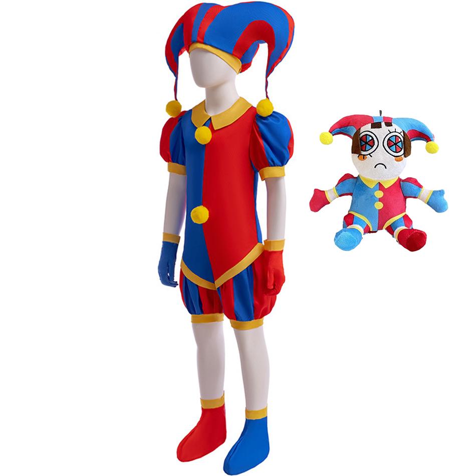 Girl Clown Pomni Cosplay Costume Kids