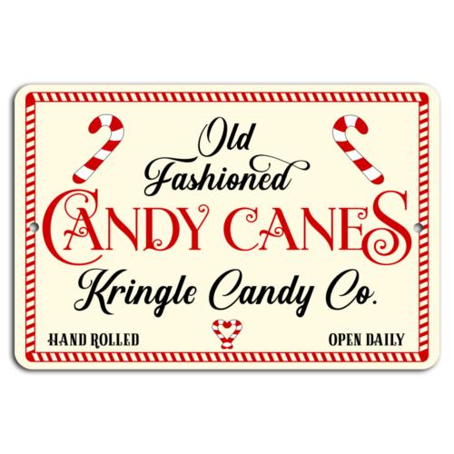 

Vintage Candy Canes Kringle Co Open DailyAluminum 20x30cm（7.8x11.8inch）