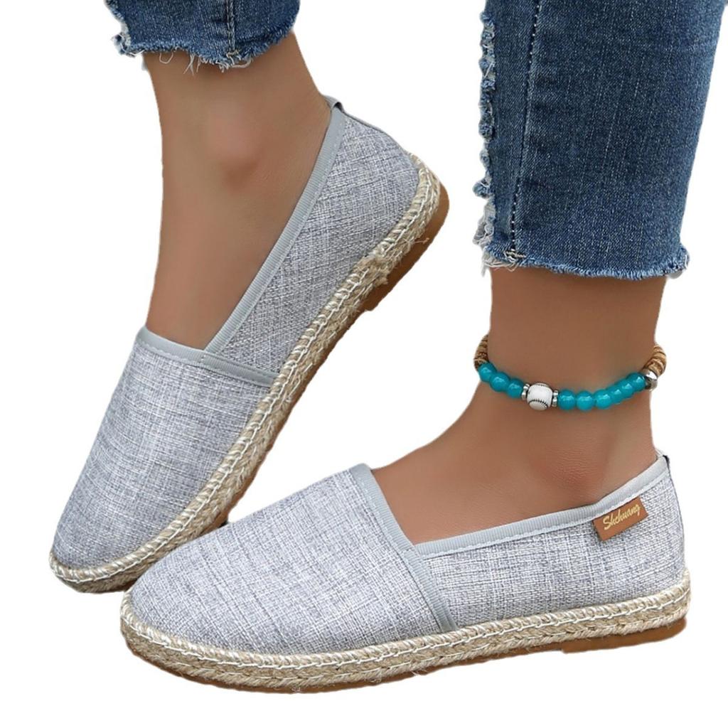 Sneakers Autumn and Summer New Large Size Flat Women's Shoes Simple and Comfortable Casual Hemp Rope Bottom Fisherman Shoes