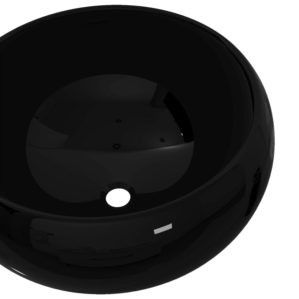 Ceramic Round Sink Black 40 X 15 Cm