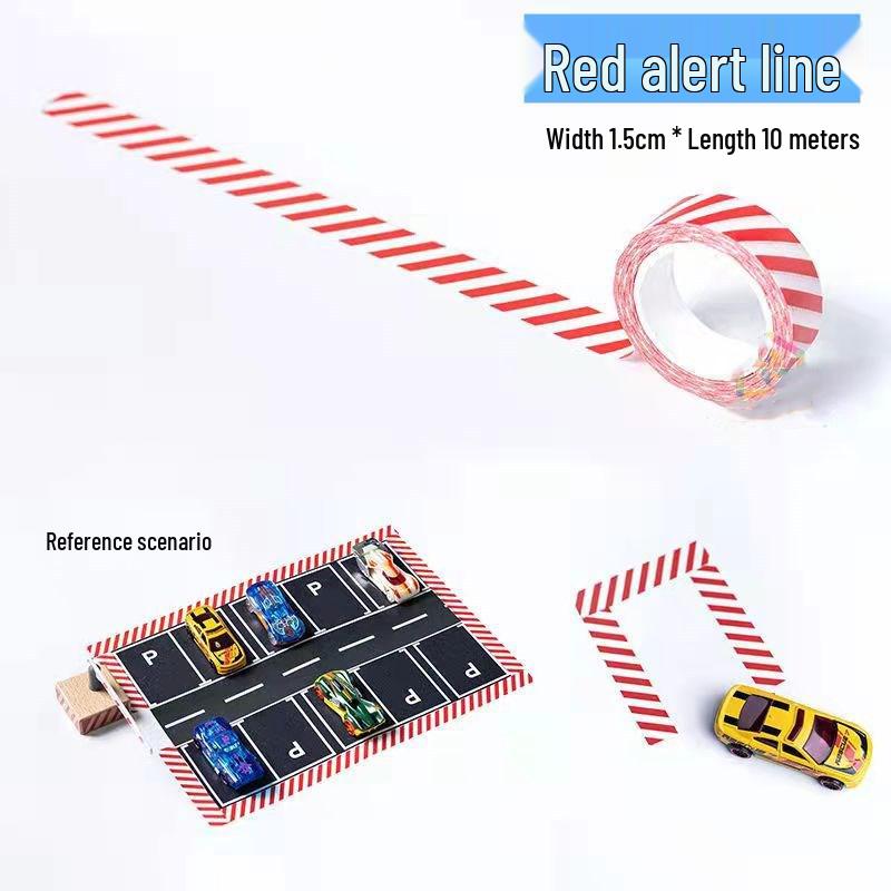 DIY Kindergarten Track Car Toy with Traffic Stickers