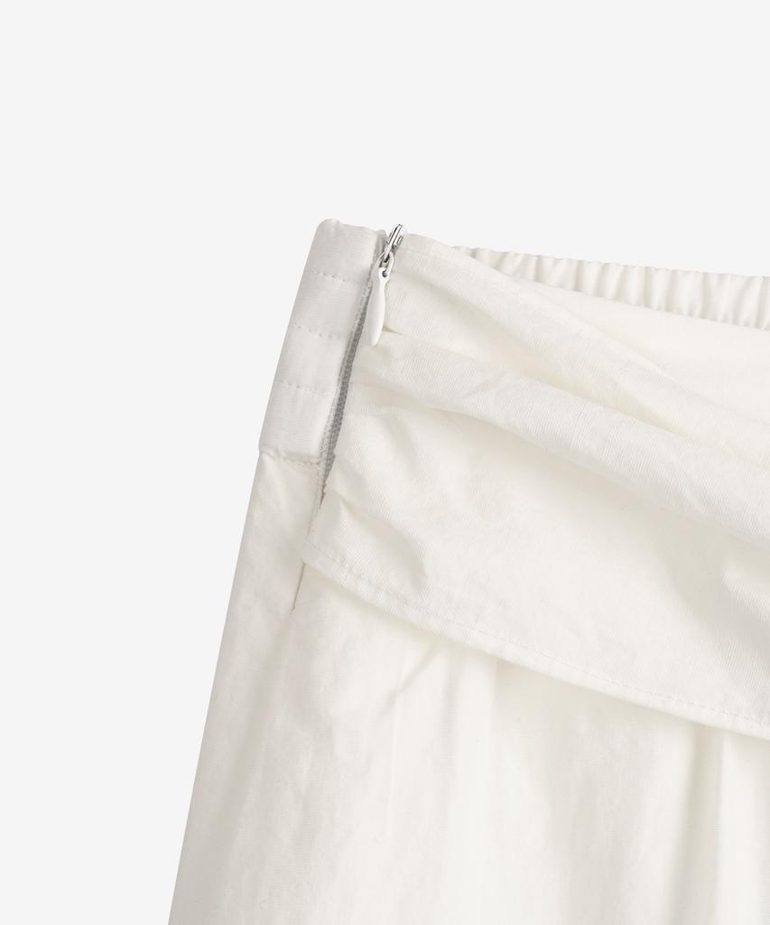 Basica Strap Banding Long Skirt (White)
