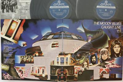 Disco LP MOODY BLUES - Caught Live +5 GXG10112 LONDON 1977 Japón Rock Usado
