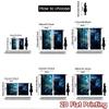 2D Flachdruck 2 Stück Fenstergardinen Schwarze Katze Blaue Schmetterlinge Fantasy Digital Gedruckte Polyester Vorhänge Festlicher Feiertag Perfekt