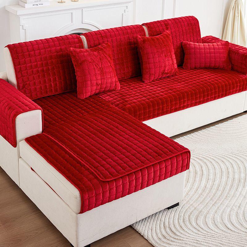 Plush Sofa Covers Sofa Cushion Universal Slipcover Four Seasons Non-slip Winter Couch Cover