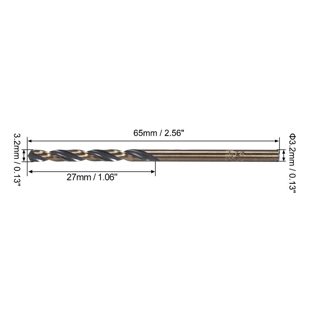 5/10pcs Twist Drill Bits 2.5-5.5mm Straight Shank HSS 4341 Drill Bits for Stainless Steel Iron Aluminum Alloy Copper Brass