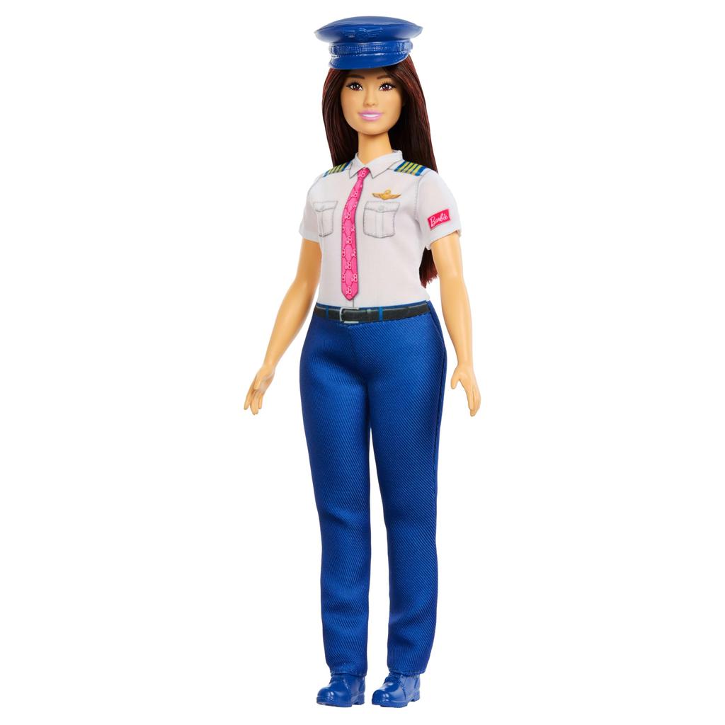 Barbie Work with Pilot Doll House for Pretend Play Barbie Ages JKF75 Barbie! Dress-Up & - Doll, 3+, Blue,