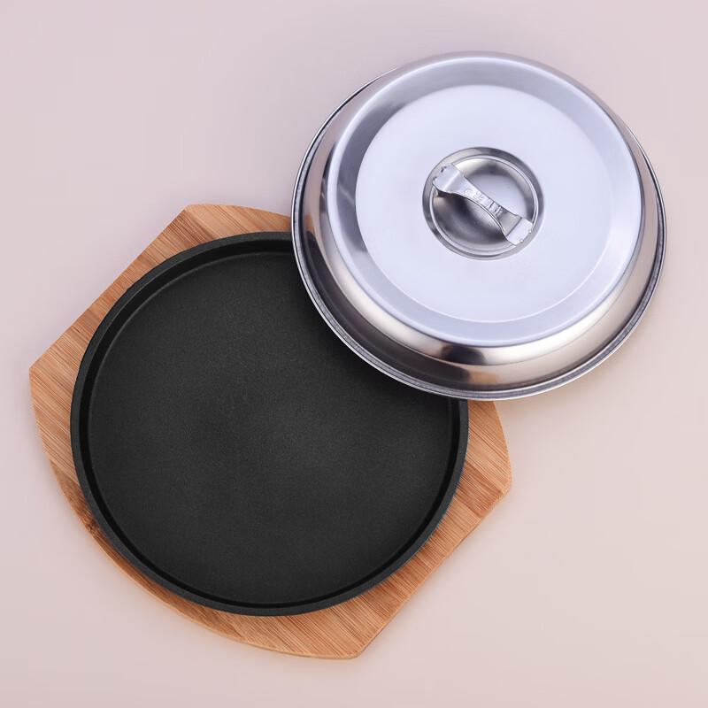 ZISIZ Cast Iron Teppanyaki Steak & BBQ Plate Set
