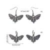 1 Pair European and American Metal Hook Earrings Retro Fashion Halloween Butterflies Skull Pendant Earrings for Women