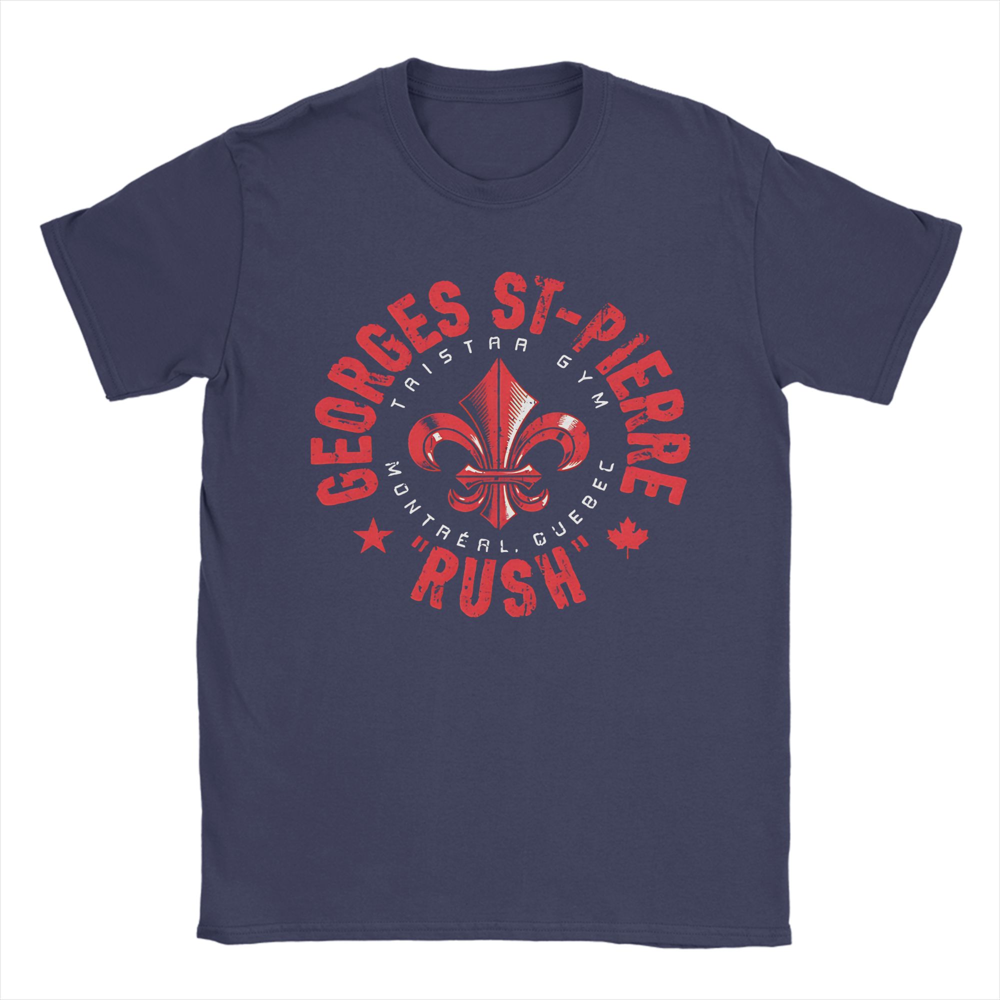 

Georges St Pierre T Shirts Men Pure Cotton Vintage TShirts Crewneck Tee Shirt Short Sleeve Tops Summer 4XL