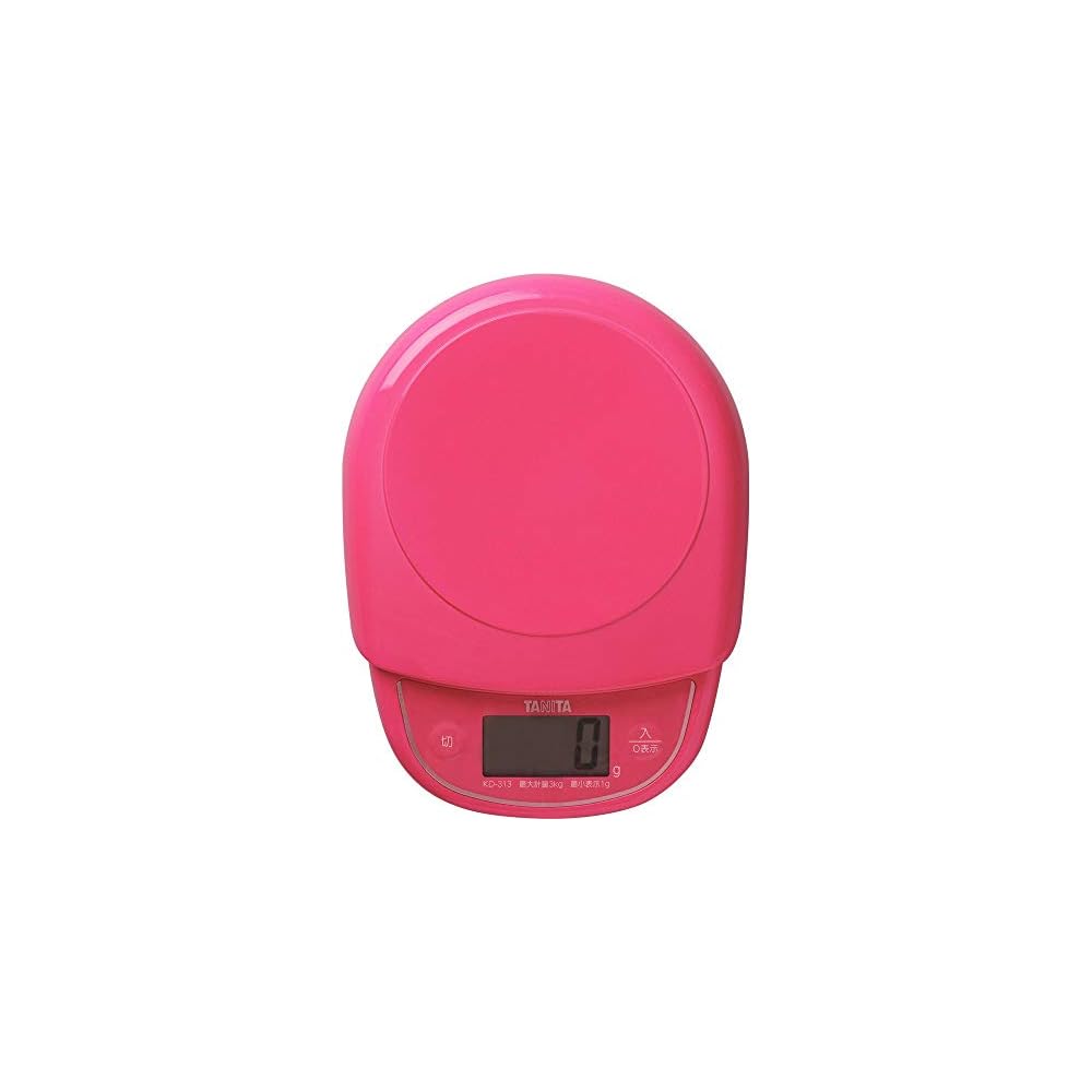 Tanita Kitchen Scale, Digital, 3kg Capacity, 1g Increments, Pink, KD-313 PK (Made in Japan)