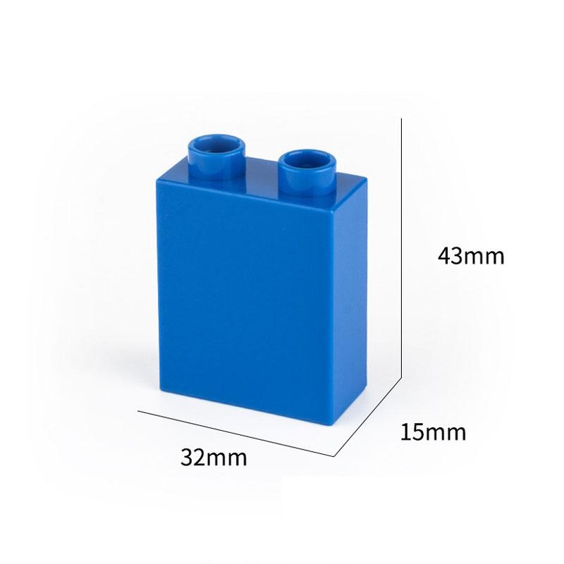 High Brick 1x2 10pcs/lot DIY Classic Education Building Blocks Compatible With Duplo Large Bricks Plastic Toys For Children