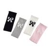 Girls' Korean Style Bow Princess Mid-Calf Socks - Spring Combed Cotton Long Socks for Kids