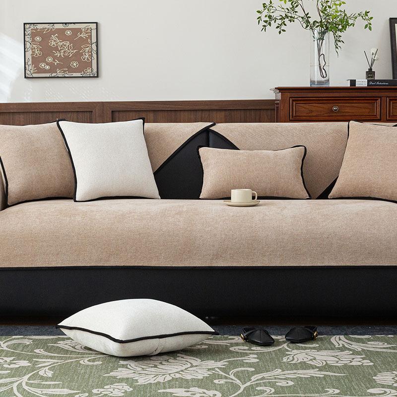 New Light Luxury Small Fragrance High Sense Chenille Sofa Cushion Four Seasons Universal Non-Slip Seat Cushion Cover Cover Cloth