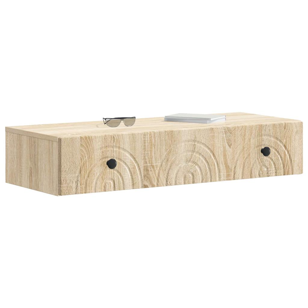 Wall Mounted Side Table Sonoma Oak 87.5 X 34.5 X 17 Cm