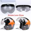 Visores Universales para Motocicletas Estilo Piloto Retro Estándar de 3 Botones de Presión Abatibles Hacia Arriba Abajo Casco Abierto Parabrisas Duradero