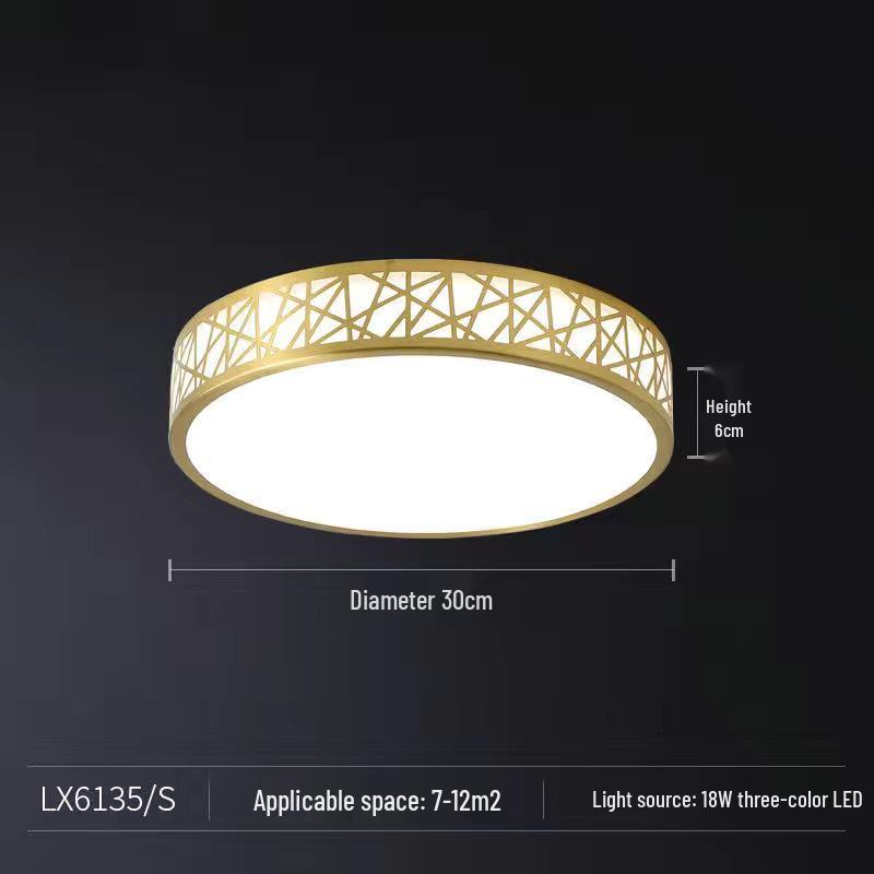 Gold Modern Minimalist Ultra-Thin Nordic LED Ceiling Light for Bedroom