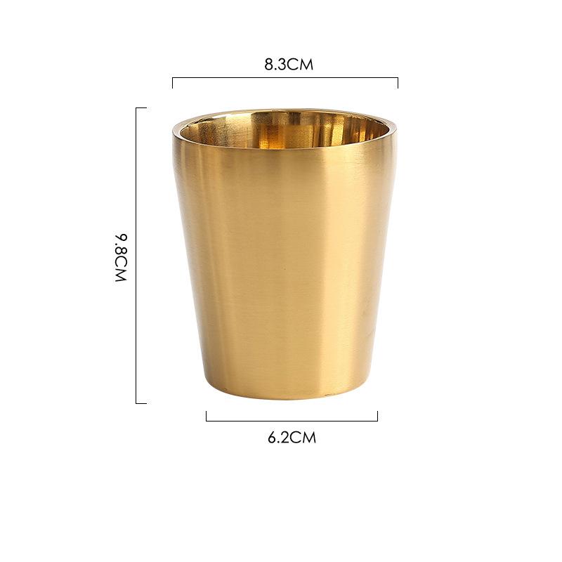 Jarra de cerveza de acero inoxidable de doble pared para té, bebida fría de metal, taza de café, utensilios de cocina, bar, 175/260/300 ml