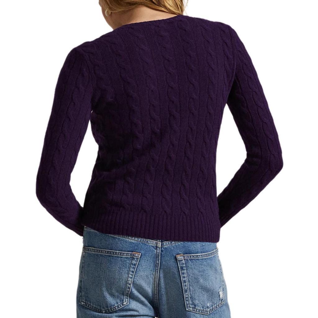 Polo Ralph Lauren Slim Fit Crew Neck Cable Knit Long Sleeve Sweater Women Sweater 211971865-011