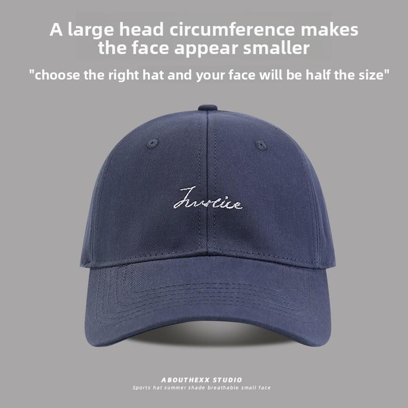 Cotton Baseball Cap With Embroidered Letters For Summer Sun Protection And Casual Style