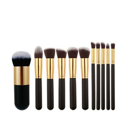 Foundation-Pinsel, loser Puderpinsel, Lidschattenpinsel, Make-up-Pinsel, große Version, 11 Make-up-Set, Pinselset, 5 große und 5 kleine Make-up-Pinsel