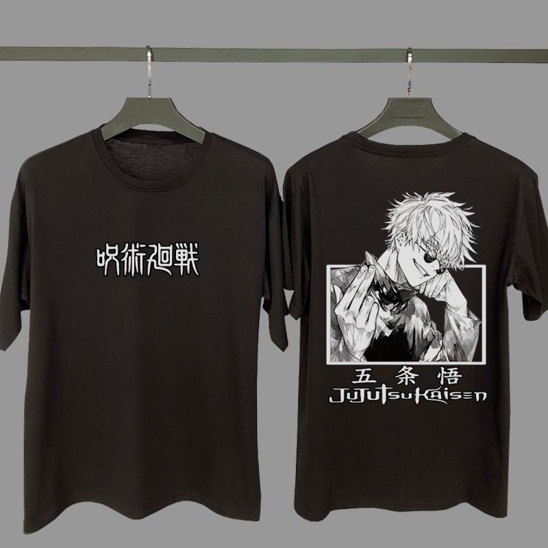Gojo Satoru T Shirt Jujutsu Kaisen Summer Cotton Men's Women Tops Tee Streetwear Casual Trendy Oversized Loose Clothing Vintage