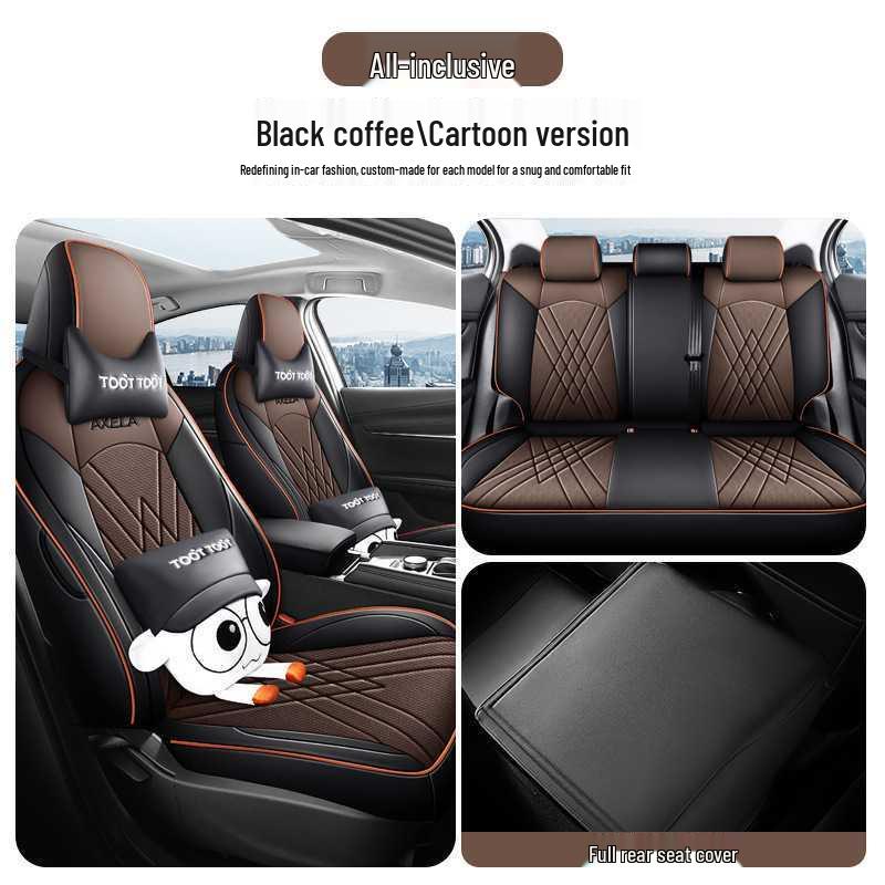 Mazda Angkesaila Five-Seater Cartoon Leather Car Seat Covers for All Seasons
