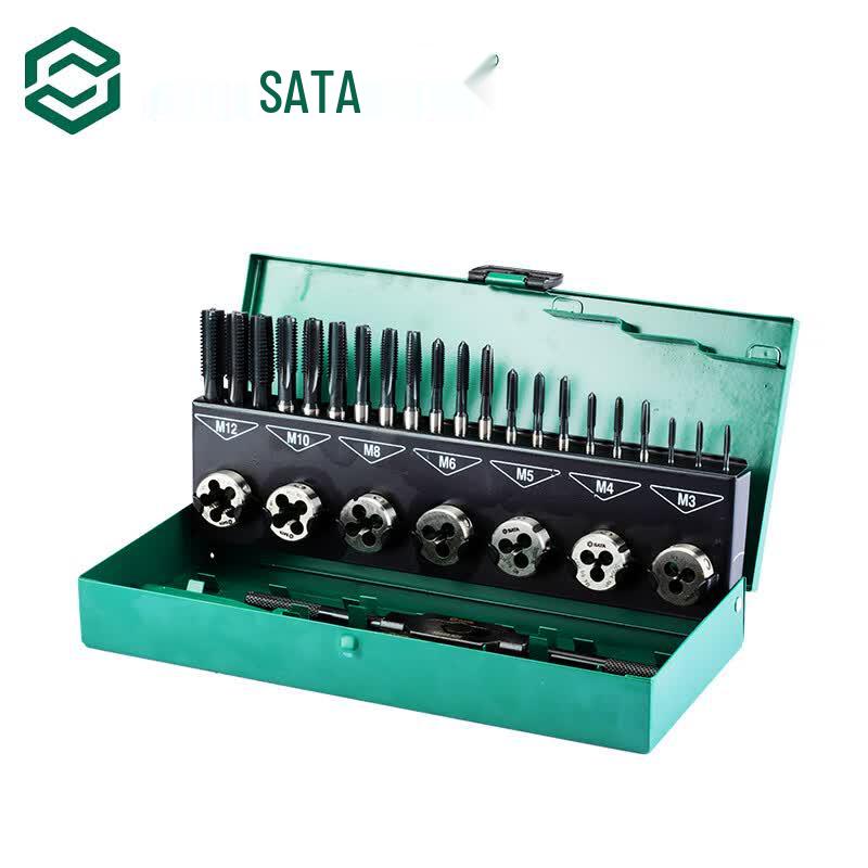 SATA 32-Piece HSS Coarse Thread Tap and Die Set HSS