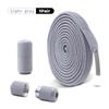 1/2 Pair Flat Elastic Shoe Laces Metal Capsule Buckle Shoelaces Without Ties Sneaker Kids Adult Quick Shoelace Shoes Accessories
