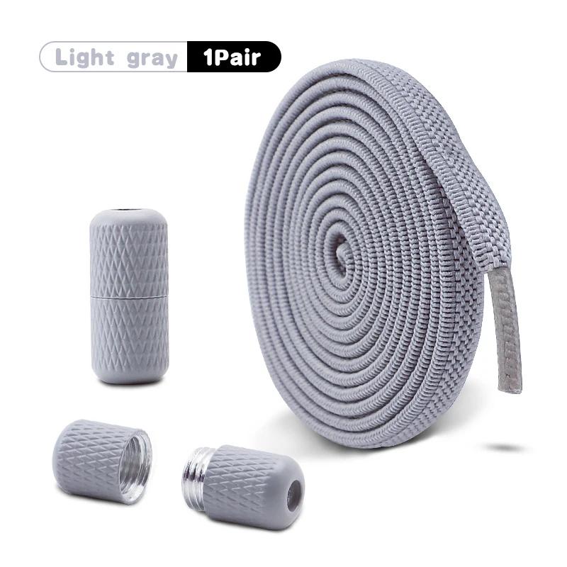 1/2 Pair Flat Elastic Shoe Laces Metal Capsule Buckle Shoelaces Without Ties Sneaker Kids Adult Quick Shoelace Shoes Accessories