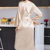 Long Bathrobes, Sexy Cardigan Bathrobes, Women's Summer Thin, Fashionable and Simple Style Home Wear