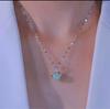 2025 Elegant Green Fortune Bag Pendant Necklace: Women's Versatile Luxury Jewelry