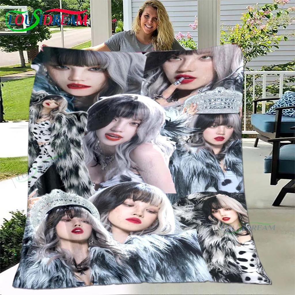 Korean Kpop Girl Group-Yuqi-Soyeon Print Four Seasons Blanket Sofa Cover Travel Bed Plush Blanket Office Break Blanket Gift
