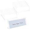 12pcs Acrylic Table Sign Holders L Shape Place Card Holders for Wedding Restaurant Birthday Party Decorations Clear 35x216x74mm