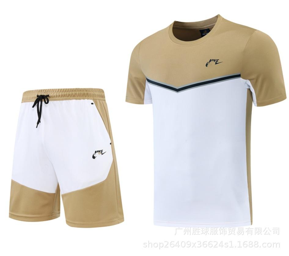 Nk Tuta da Allenamento Pantaloncini a Maniche Corte Casual, Maglia da Calcio, Maglia di Classe, Maglia Sportiva Fitness da Corsa per il Commercio Estero