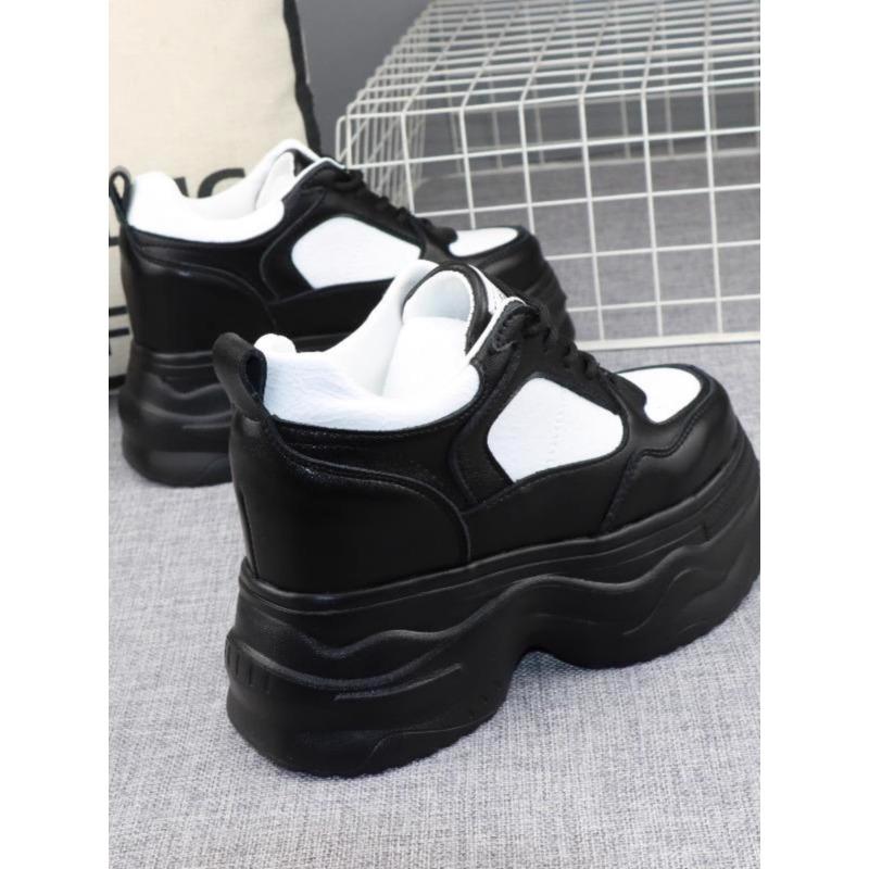 Fashion 12CM Cow Suede Genuine Leather Women Vulcanized Shoes Platform Wedge Skate Boarding High Brand Heels Casual Summer Shoes