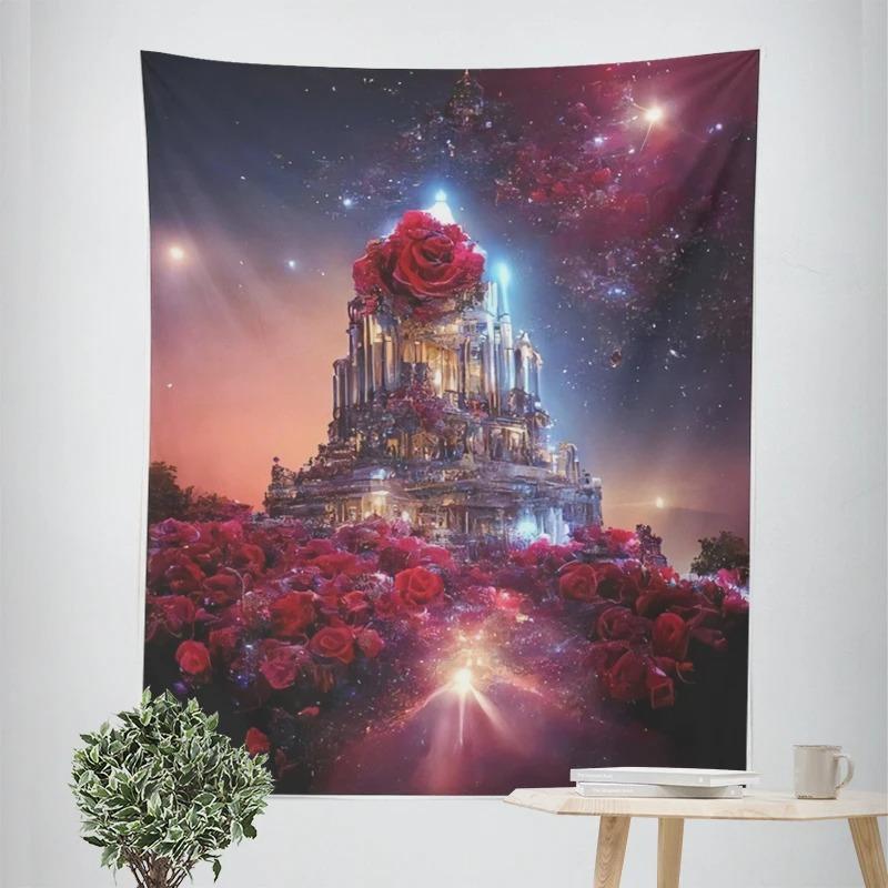 Декоративный гобелен «Сцена из усадьбы мечты» для домашнего декора — фото 5