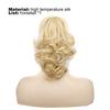 Women Wig Ponytail Style Soft Inner Ponytail Extension Temperature Fiber Mesh High Short Wavy Black Brown Hair