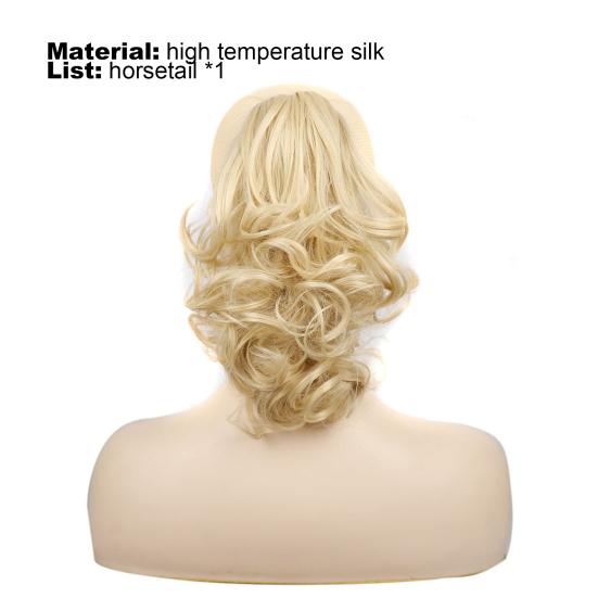 Synthetic Short Wavy Ponytail For Women Hair Extension Black Blonde Claw Jaw In Hairpiece Clip In Hair Ponytail