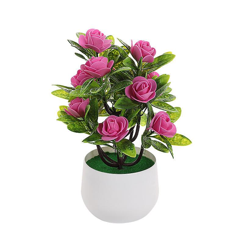 Faux Rose Flower Pot Artificial Plant For Wedding Decor And Photography Backgrounds