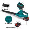 Suflător electric fără fir 12500RPM 3500W Suflător de frunze portabil Colector de praf Măturător Unelte de grădină pentru baterie Li-ion 388VF