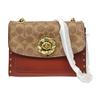 [Gebraucht] Parker 18 Nieten Kamelienblüten-Ketten-Klappen-Umhängetasche Beschichtetes Canvas und Kalbsleder Crossbody-Tasche Klein - Ausgezeichnet #1GRQ9WM