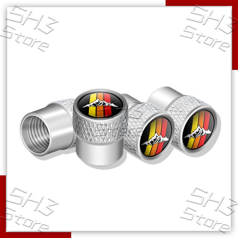 AUN1 4Pcs/set Three Color Emblem Car Wheel Tire Valve Caps Tyre Air Stem Covers For Highlande Tacoma RAV4 4Runner Auto Accessories