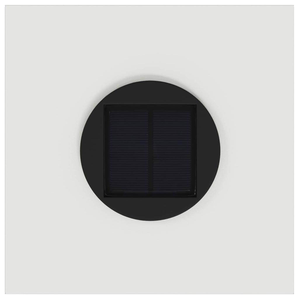 Solar LED Path Light 2 Pcs White Cold Rolled Steel