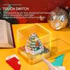 Time Piece Calendar, 3D Art Calendar Memo Pad 2025 Creative Desk Calendar with Light,Christmas Tree Rip Away Paper Carving Memo Pad Art Notepad